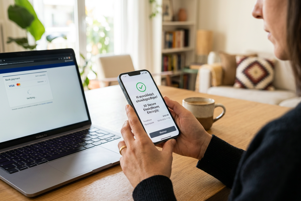 User verifying a secure transaction on a mobile phone